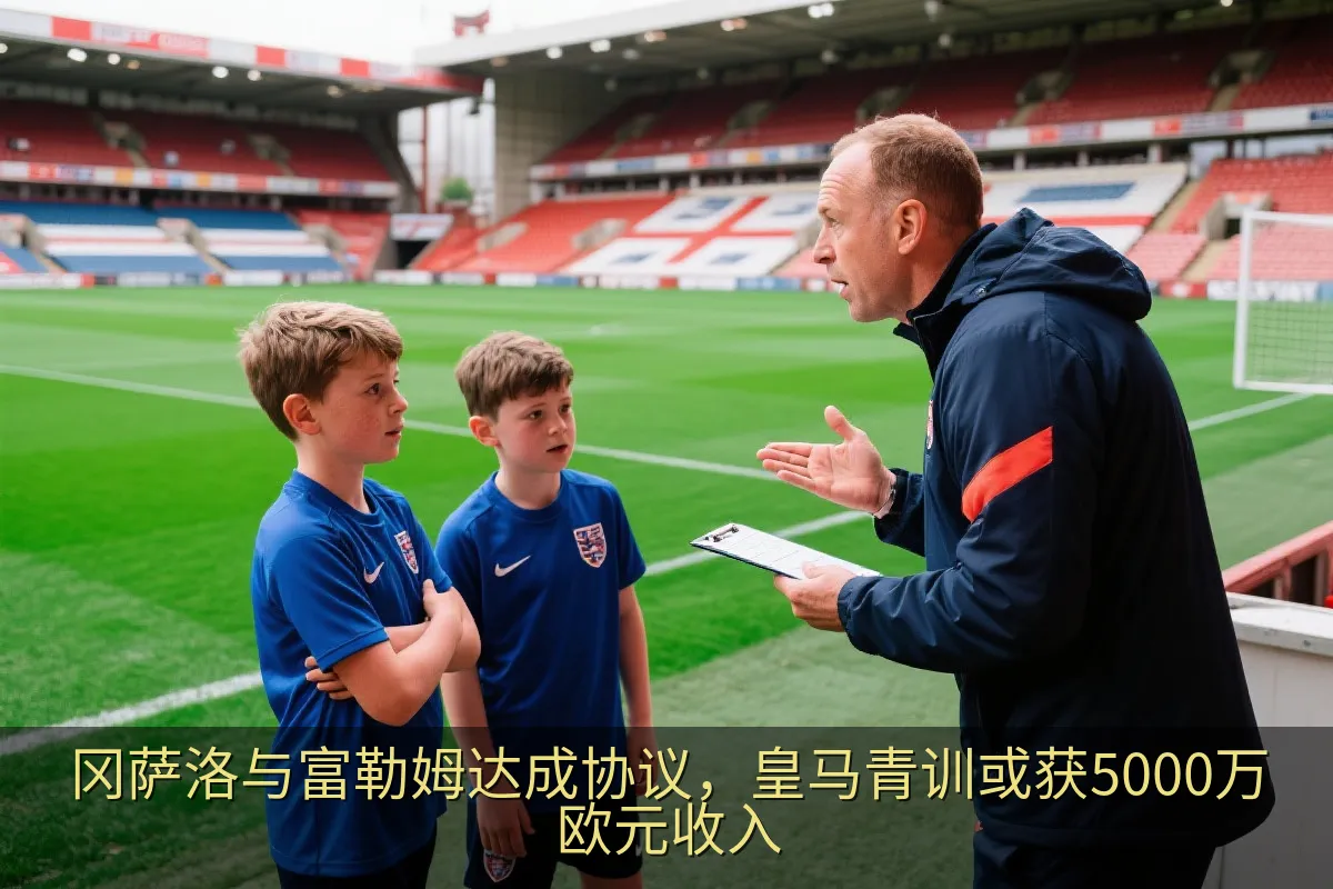 英格兰足球场边教练与球员交流